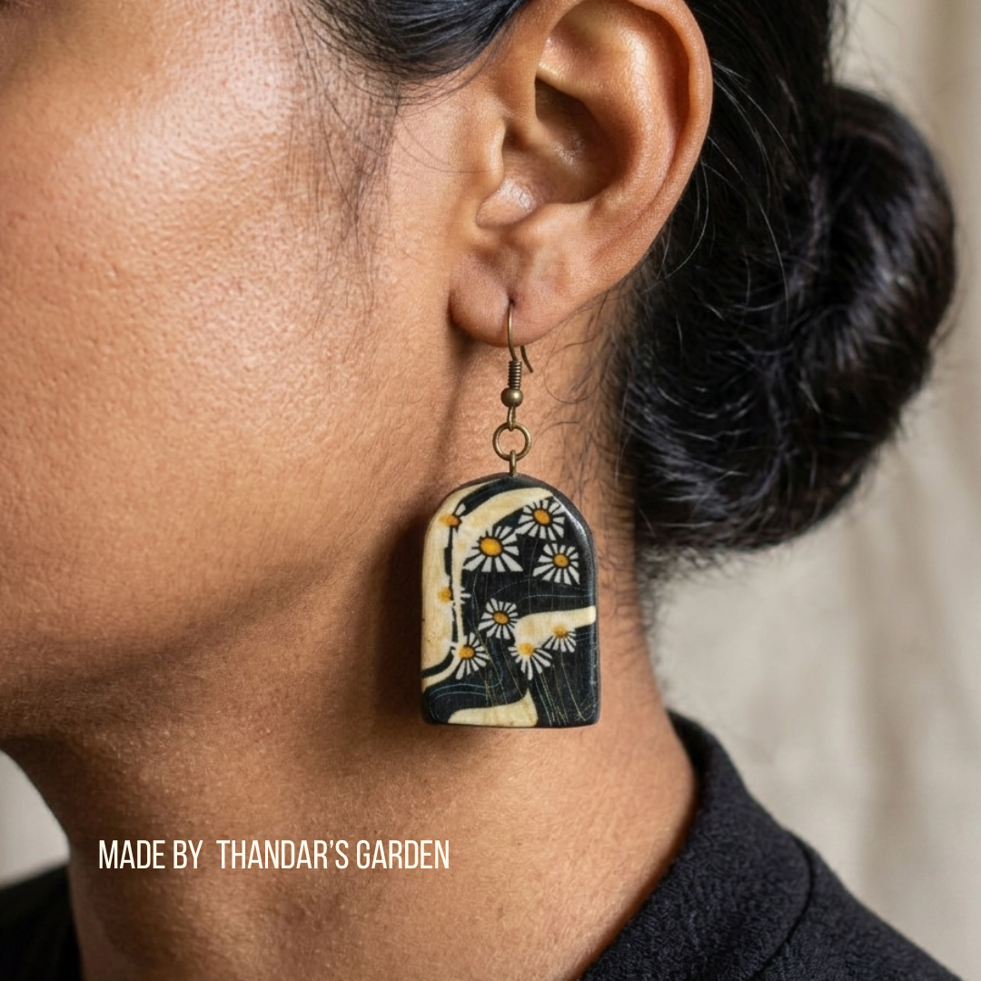 Midnight Meadow Arch Earring