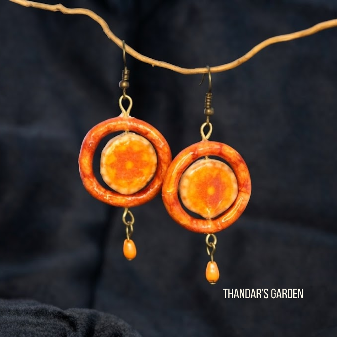 Pookalam Radiant Ring Earrings