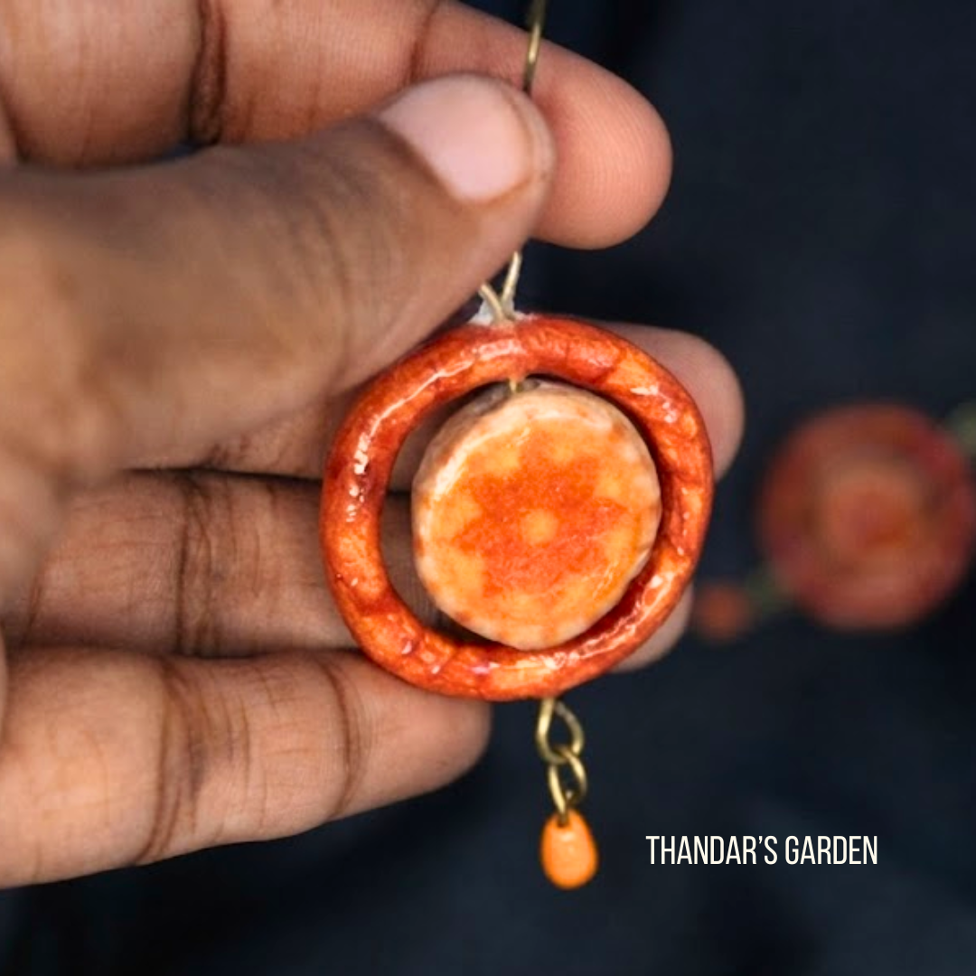 Pookalam Radiant Ring Earrings