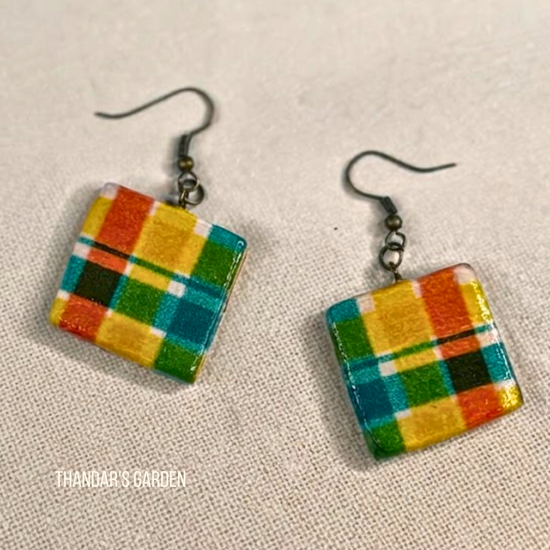 Madras Checks: Sunlit Breeze Dangle