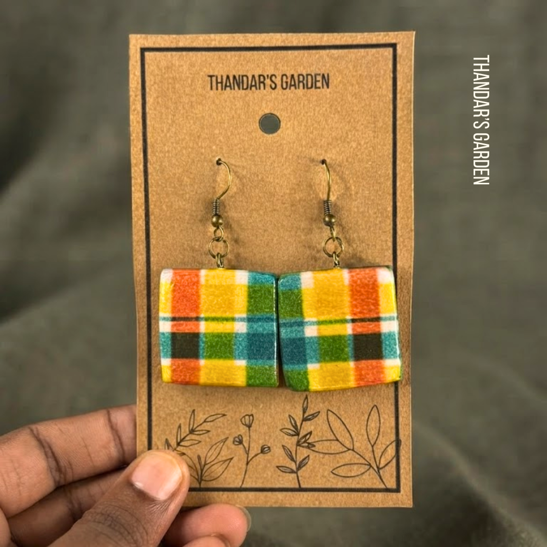Madras Checks: Sunlit Breeze Dangle