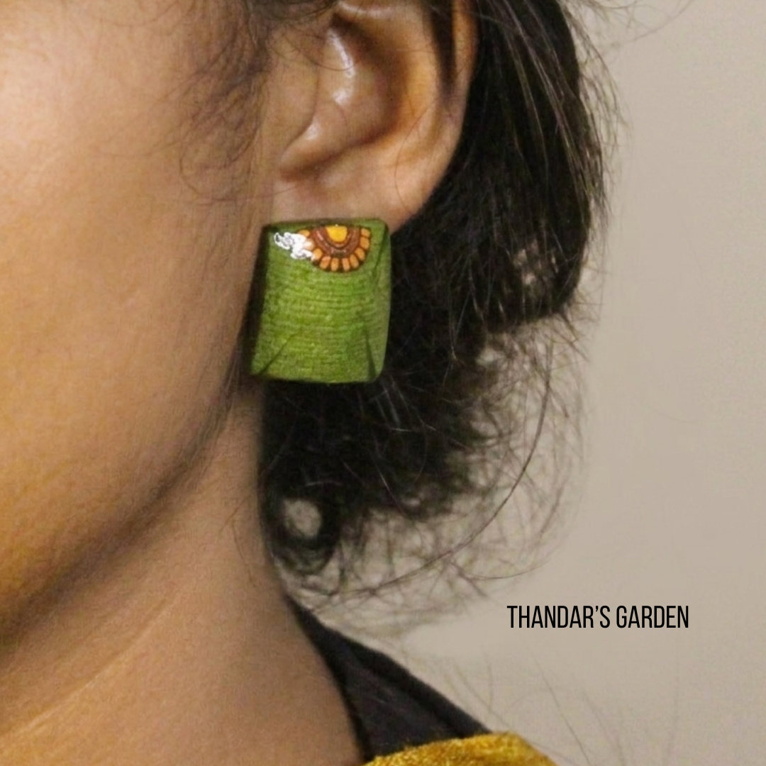Kerala Mural: Forest Bloom Studs