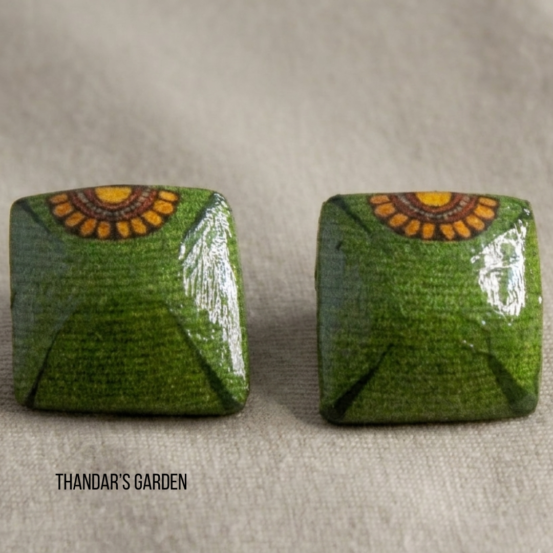 Kerala Mural: Forest Bloom Studs