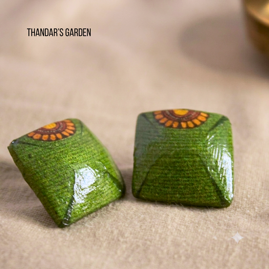 Kerala Mural: Forest Bloom Studs